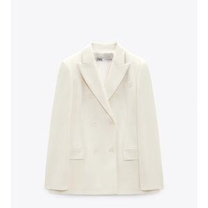 Zara Women's Sophisticated Cream Suit Jacket